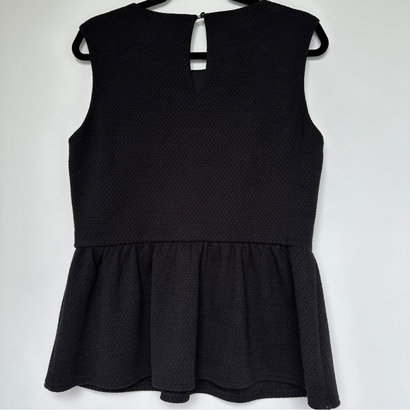 Forever 21 Peplum Black Jacquard Top - Picture 4 of 8